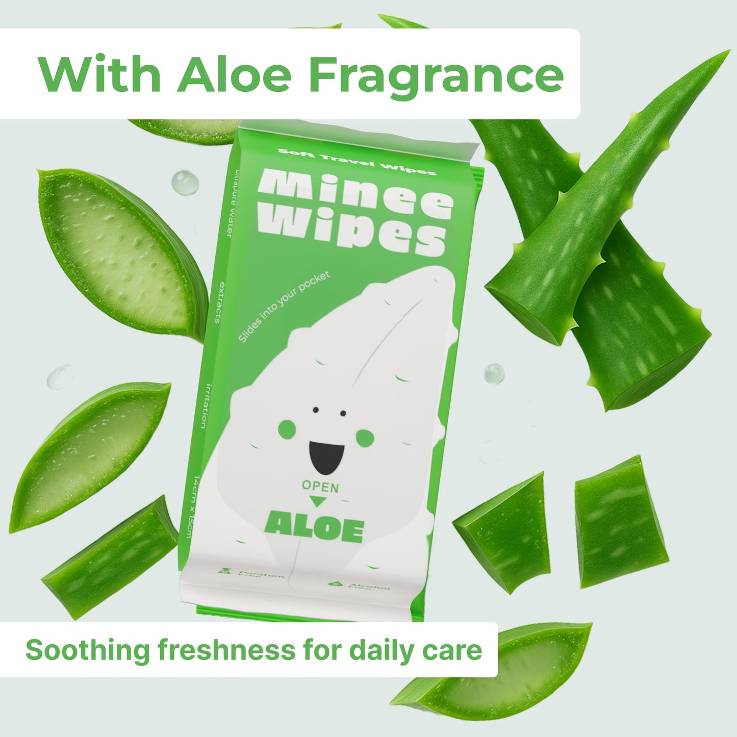 MOONIES Impossibly Compact Travel Wipes - 99.5% Water - Safe for Sensitive Skin, Hypoallergenic & Resealable, Thick & Durable - For Adults, Kids & Baby Care