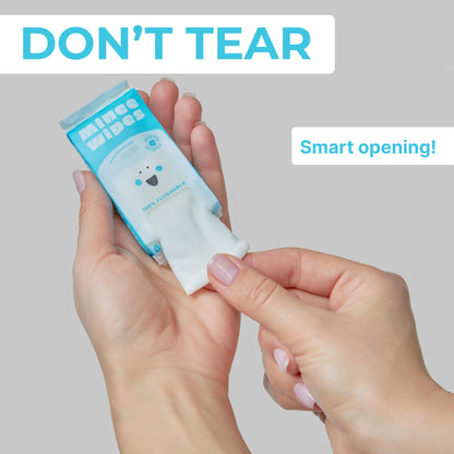 Impossibly Compact Travel Flushable Wipes - 99.5% Water and Aloe - Safe for Sensitive Skin, Hypoallergenic & Unscented - Travel Essentials for Adults, Kids & Baby Care