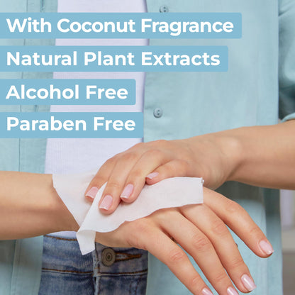 Impossibly Compact Travel Wipes with Fragrance - Skin-Friendly, Hypoallergenic & Scented Wet Wipes for Adults, Kids & Baby Care