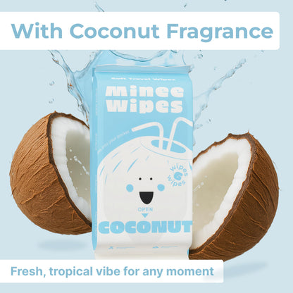 Impossibly Compact Travel Wipes with Fragrance - Skin-Friendly, Hypoallergenic & Scented Wet Wipes for Adults, Kids & Baby Care