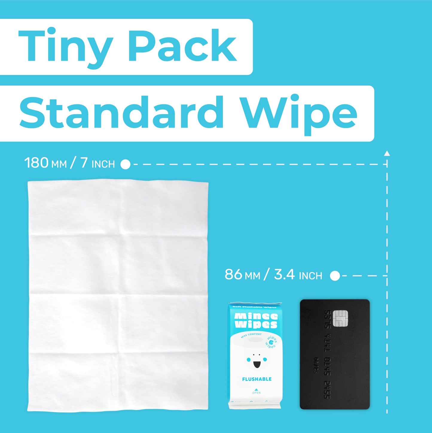 Impossibly Compact Travel Flushable Wipes - 99.5% Water and Aloe - Safe for Sensitive Skin, Hypoallergenic & Unscented - Travel Essentials for Adults, Kids & Baby Care