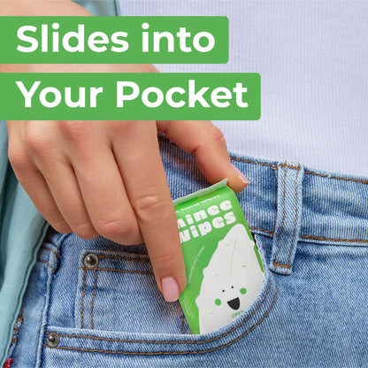 MOONIES Impossibly Compact Travel Wipes - 99.5% Water - Safe for Sensitive Skin, Hypoallergenic & Resealable, Thick & Durable - For Adults, Kids & Baby Care