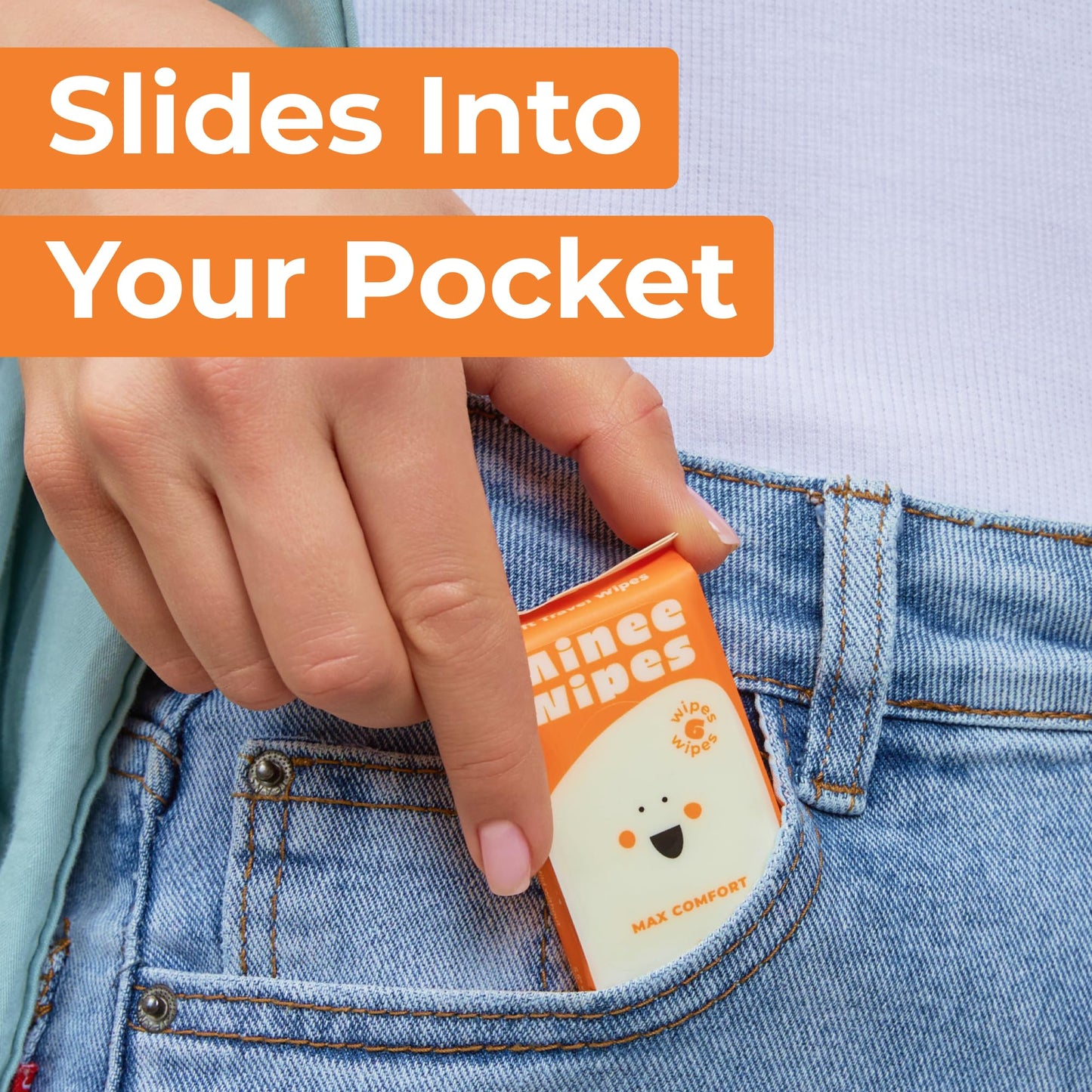 Impossibly Compact Travel Wipes - 99.5% Water - Safe for Sensitive Skin, Hypoallergenic & Unscented - Resealable, Thick & Durable - For Adults, Kids & Baby Care