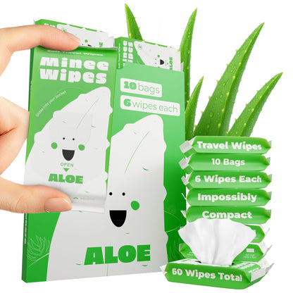 MOONIES Impossibly Compact Travel Wipes - 99.5% Water - Safe for Sensitive Skin, Hypoallergenic & Resealable, Thick & Durable - For Adults, Kids & Baby Care