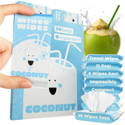 Impossibly Compact Travel Wipes with Fragrance - Skin-Friendly, Hypoallergenic & Scented Wet Wipes for Adults, Kids & Baby Care