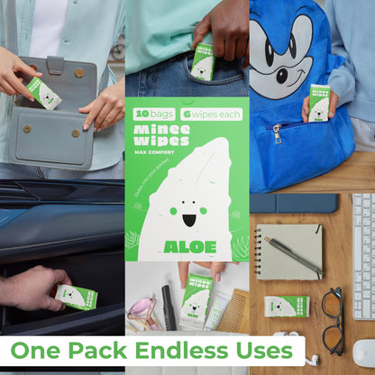 MOONIES Impossibly Compact Travel Wipes - 99.5% Water - Safe for Sensitive Skin, Hypoallergenic & Resealable, Thick & Durable - For Adults, Kids & Baby Care